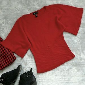 Red Dolman Soft Angora blend Sweater