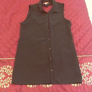 Black button-down top