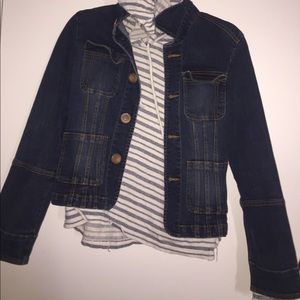 A denim jean jacket