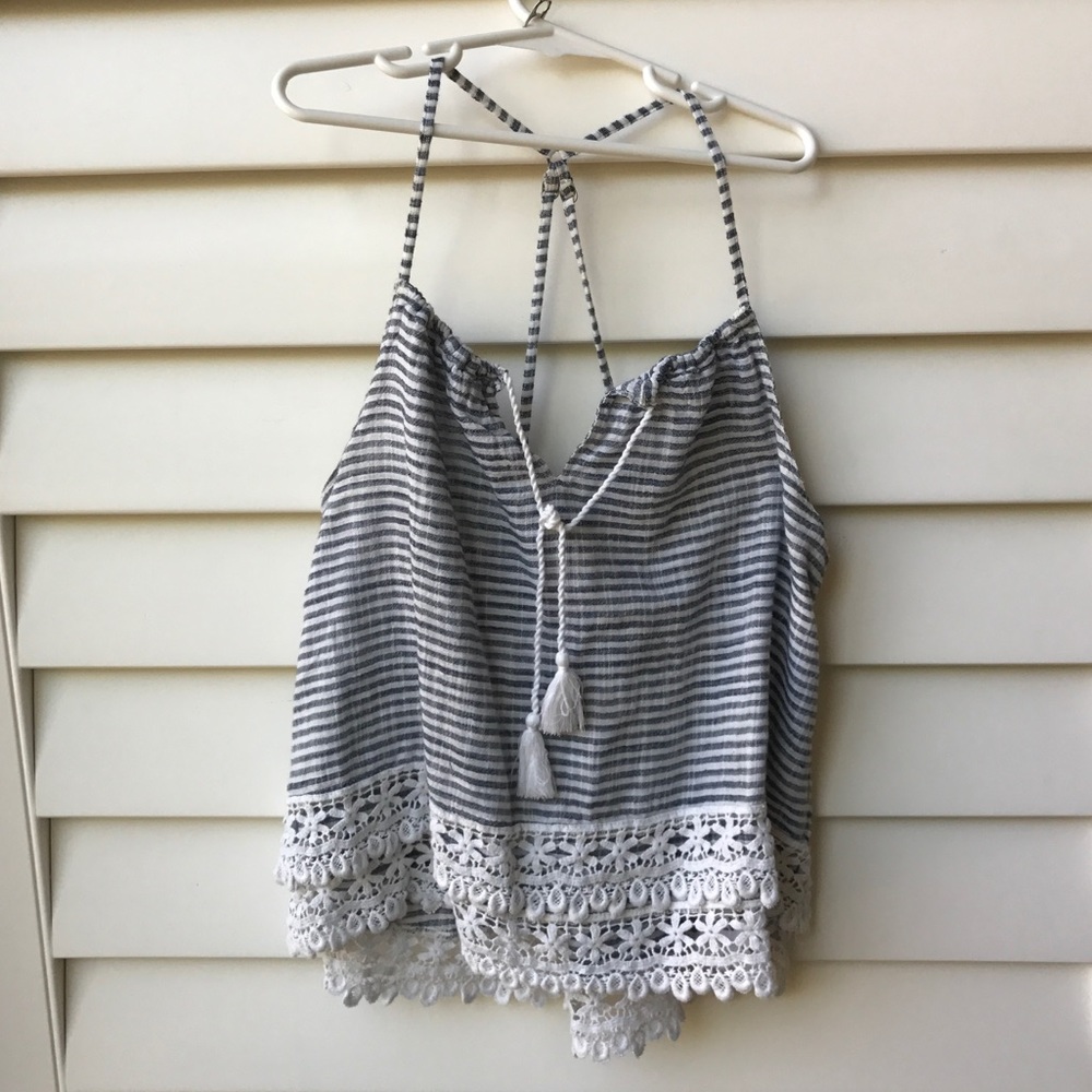 Oceanside striped tank top