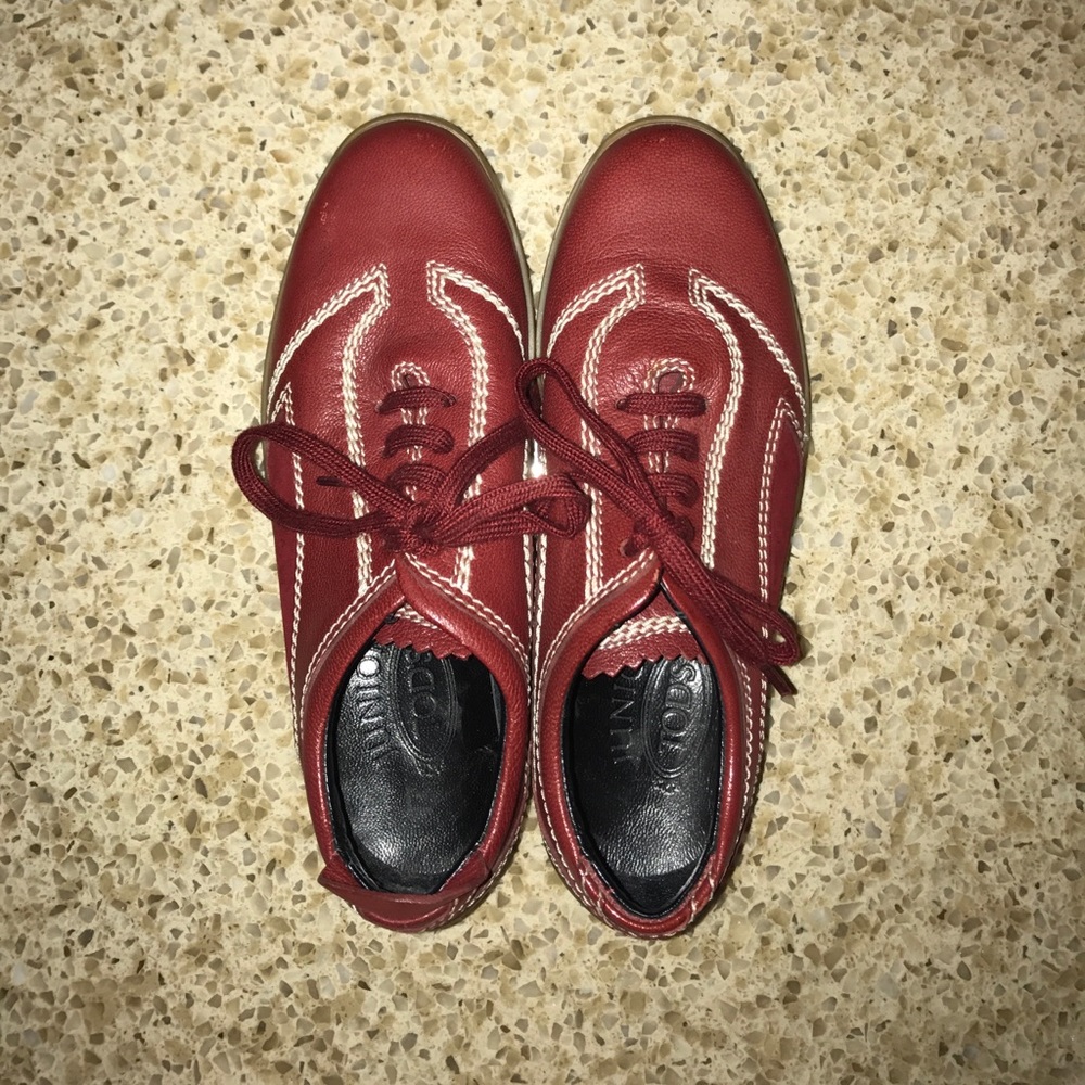 Junior Tod's- vintage red leather Tods