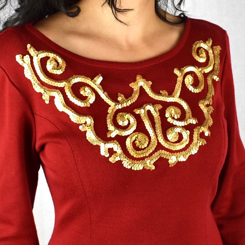 TheoMiles bubbled sequins dress