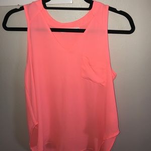 NORDSTROM ORANGE TANK WITH POCKET