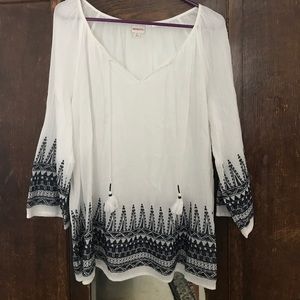 Woman’s  beautiful White and Blue Blouse