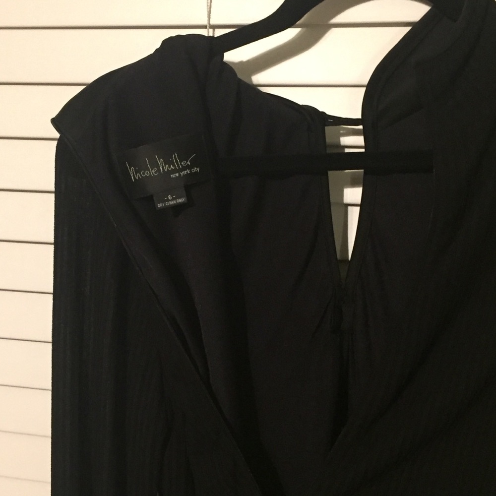 Nicole Miller black tweed dress