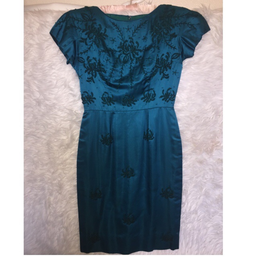 Beaded Deep Turquoise Dress