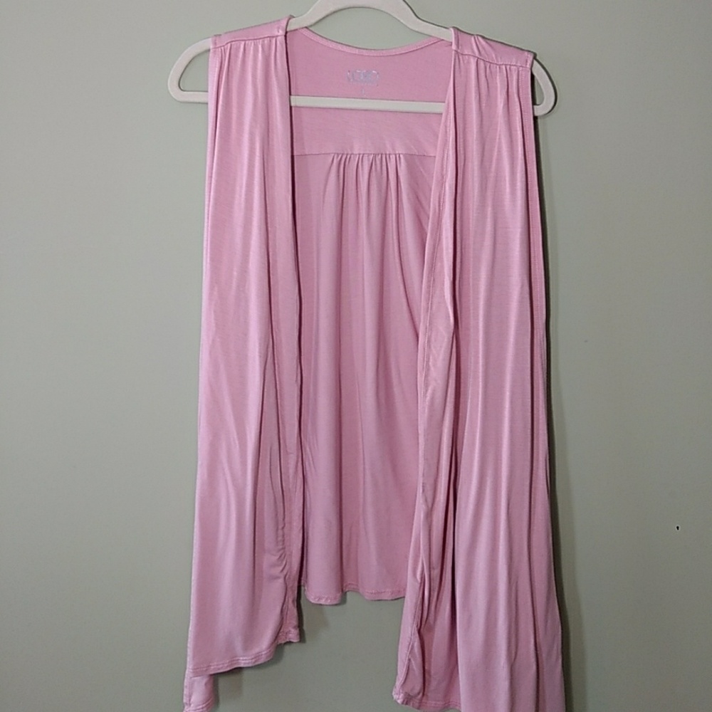 LOGO by Lori Goldstein Small Draped Front Vest.