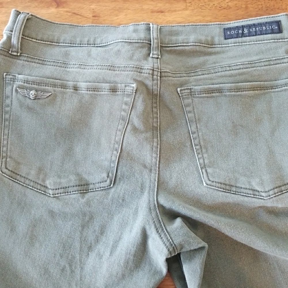 Skull Angel  green Rock & Republic Denim jeans