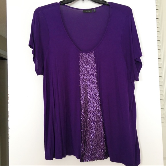 Apt. 9 Tops - 🔥FINAL PRICE🔥Apt 9 shirt purple w/sequin detail
