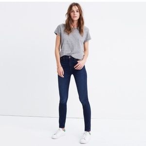 Mid-rise, dark wash Madewell jeans