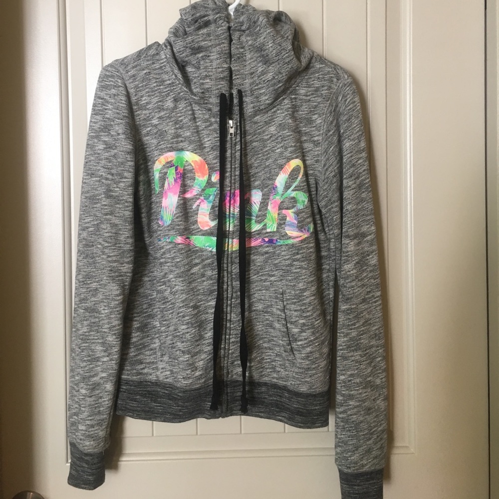 Pink full zip hoodie