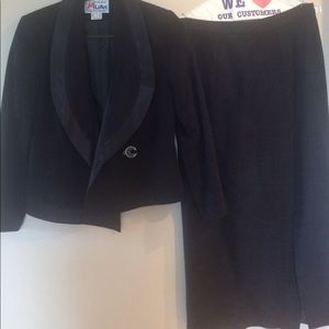 Black suit with long skirt