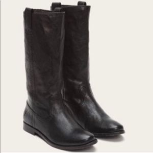 Frye Anna Mid Pull On Boots Black Size 9