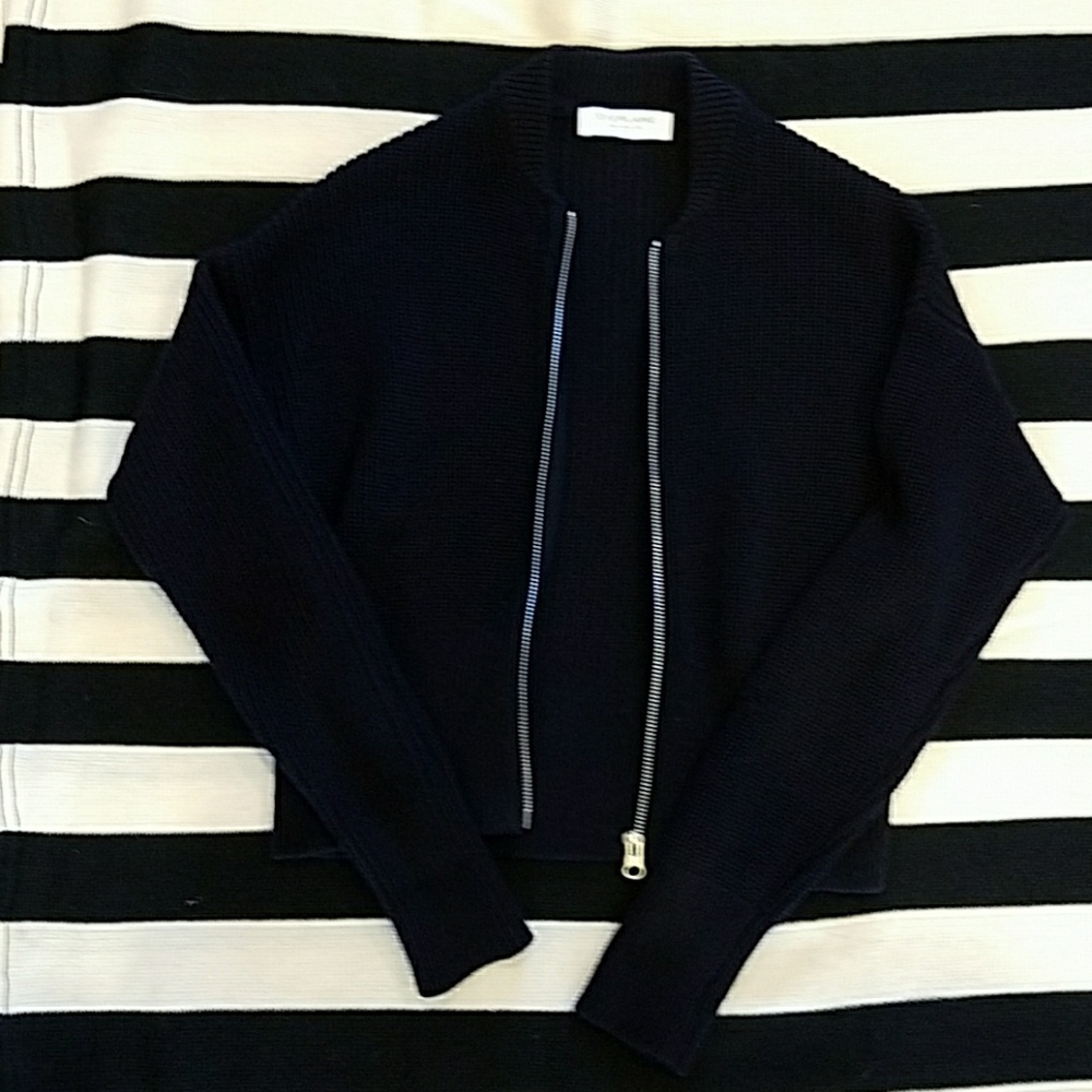 Everlane fisherman cotton zip cardigan xs