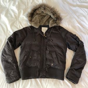 American Eagle down filled bomber jacket