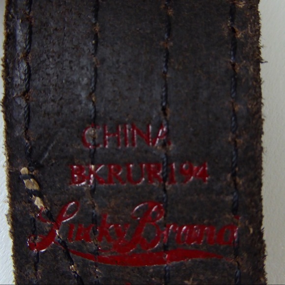 Lucky Brand 🍀 Frankie Black Leather Stitched Belt - Picture 5 of 6