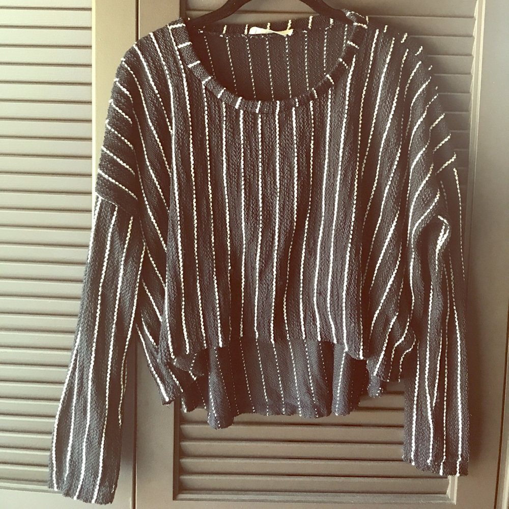 SALE! Boutique striped high low sweater