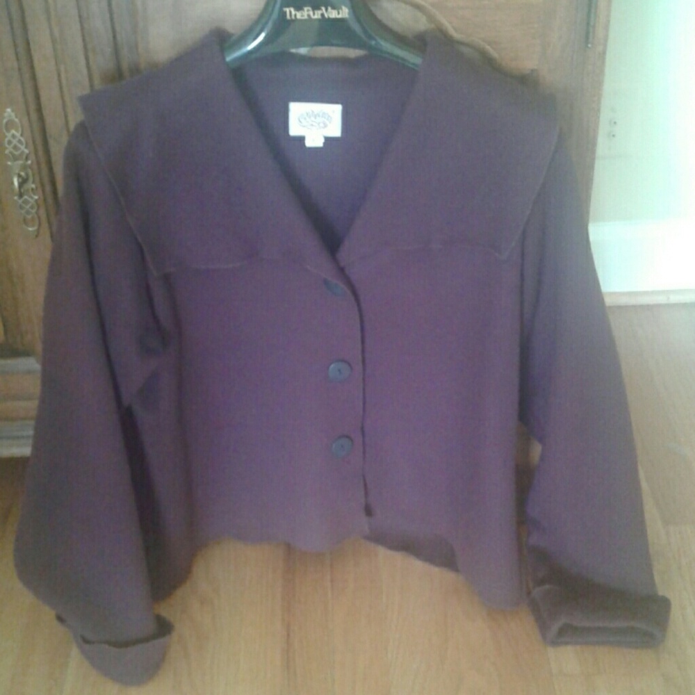 Deep Purple Short Wool Jacket