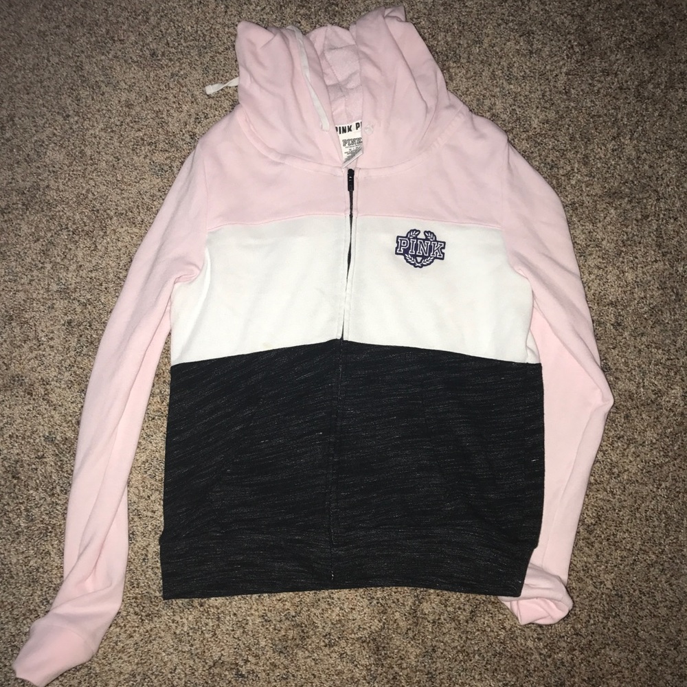 Pink zip up sweatshirt