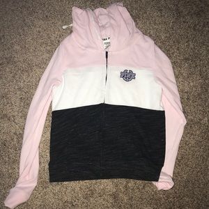 Pink zip up sweatshirt