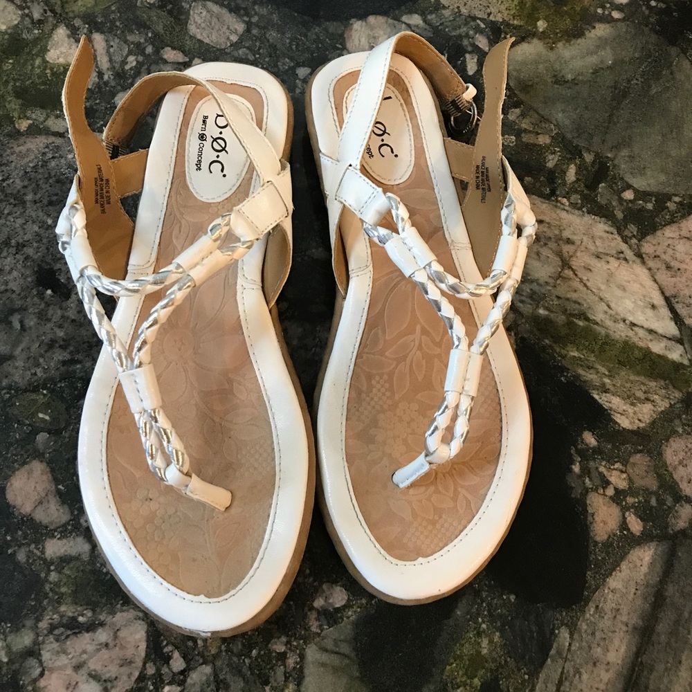 BOC white sandals