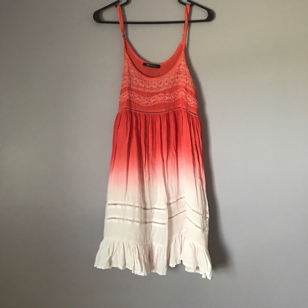 Salmon ombré beach coverup L