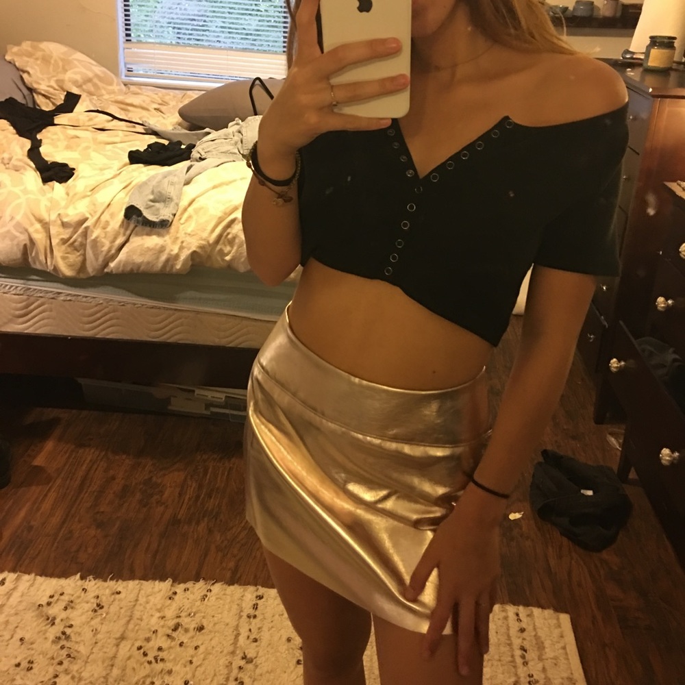 metallic skirt from urban outfitters