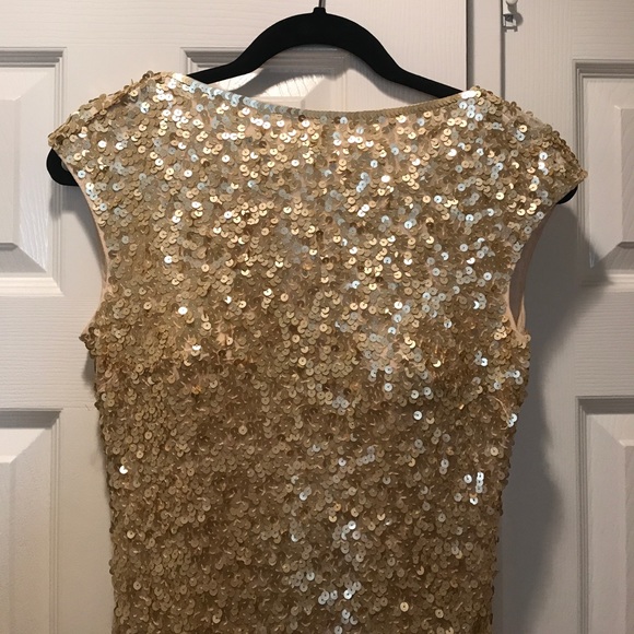 Primavera Gold Sequence Gown - Picture 2 of 5