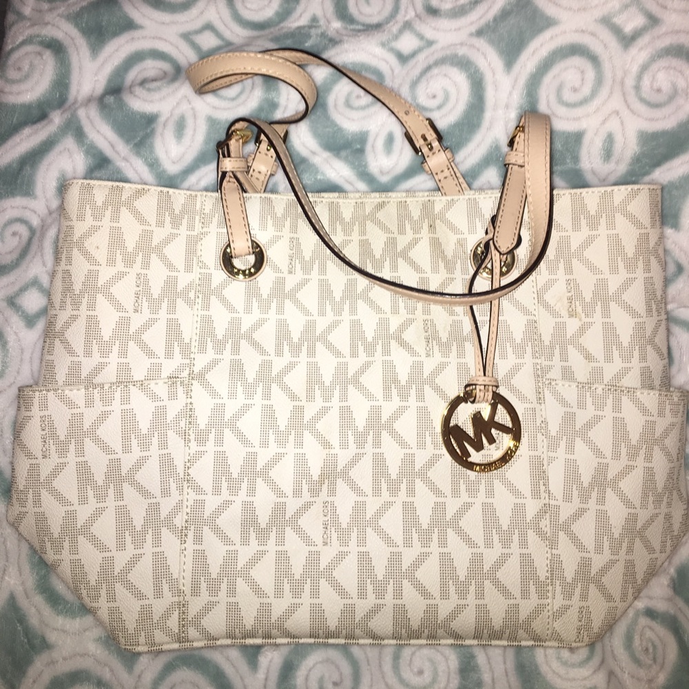 Large white MK bag