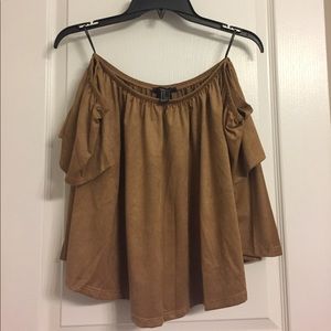 Suede off the shoulder top Suede off the shoulder top