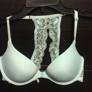 NWOT baby blue racerback underwire bra