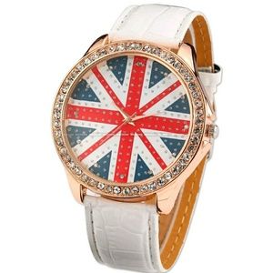 Women watch new British flag Lady Girl quartz