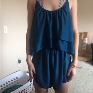 NWOT teal romper
