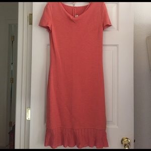 Coral Colored Sleeved Dress