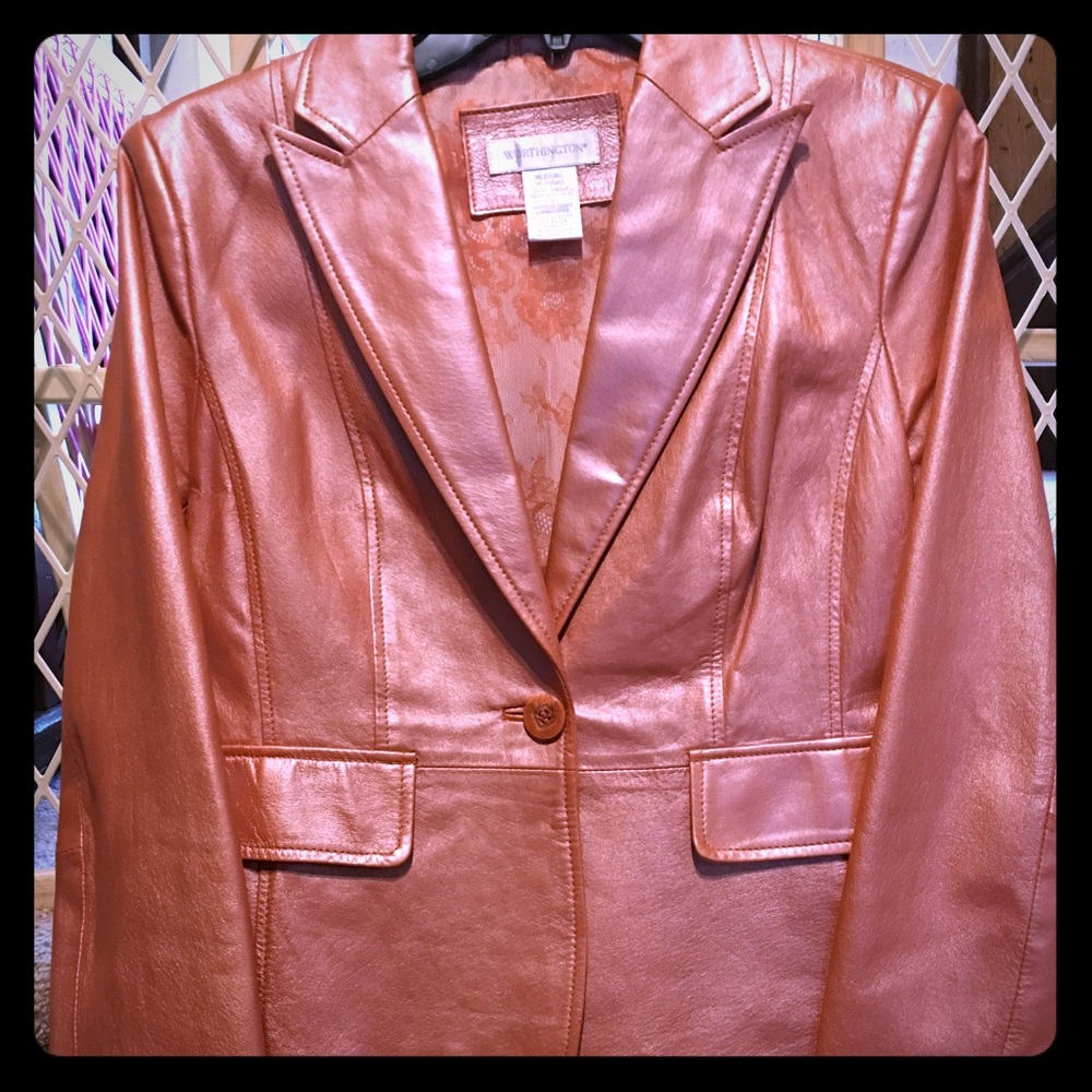 Worthington Metallic Gold Jacket