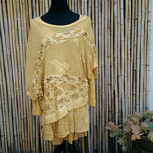 Goldenrod Bohemian Gypsy Dress from Italy! - Picture 6 of 8