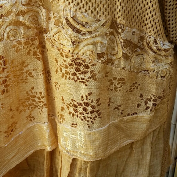 Goldenrod Bohemian Gypsy Dress from Italy! - Picture 8 of 8