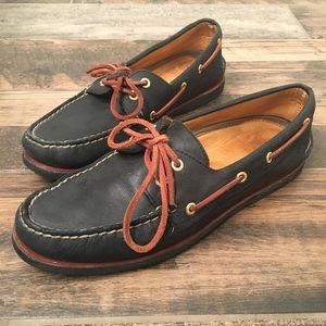 Sperry top sider 24k gold lamb skin