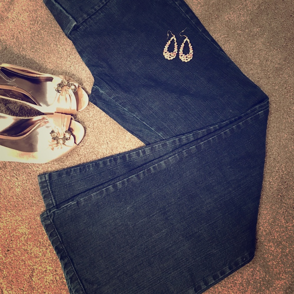 The Limited Drew Jeans Size 10 wide leg dark blue