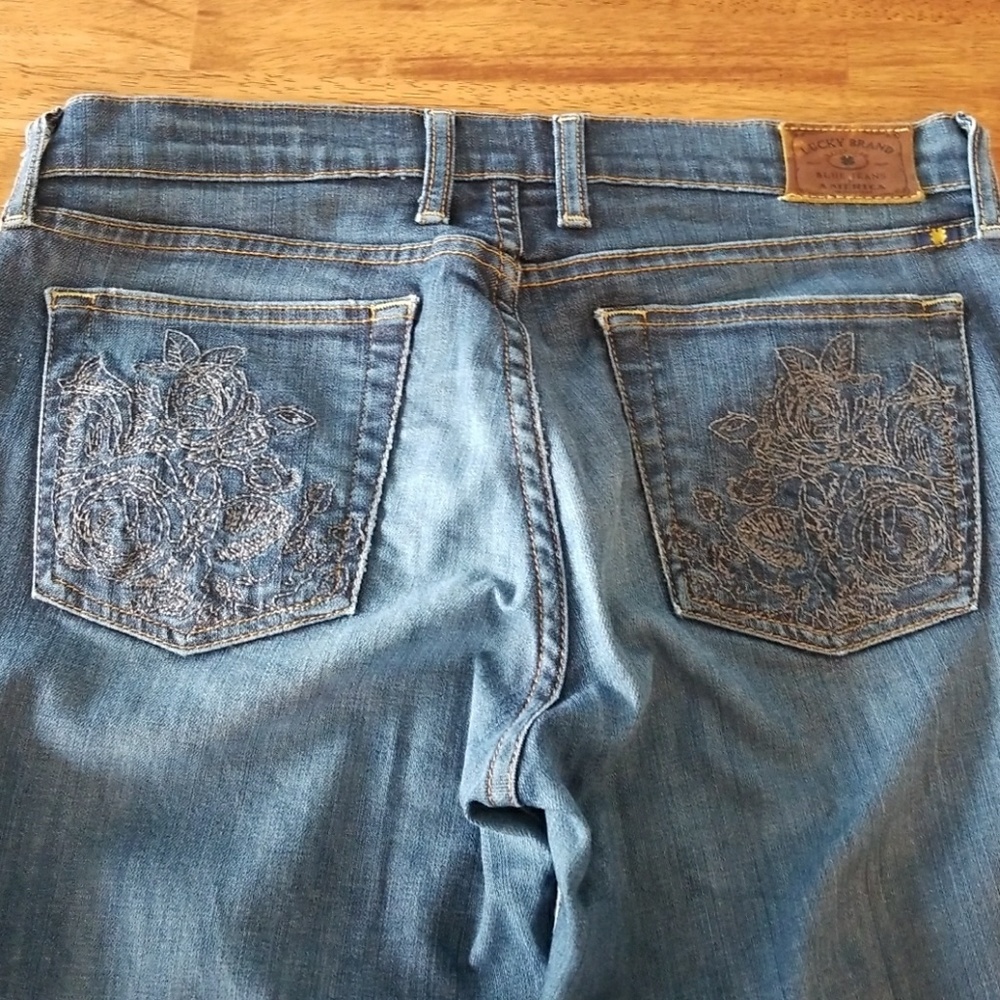 Lucky Brand Lucky You Rose embroidered denim jeans