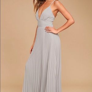 Lulu's Depths of My Love Grey Maxi Dress
