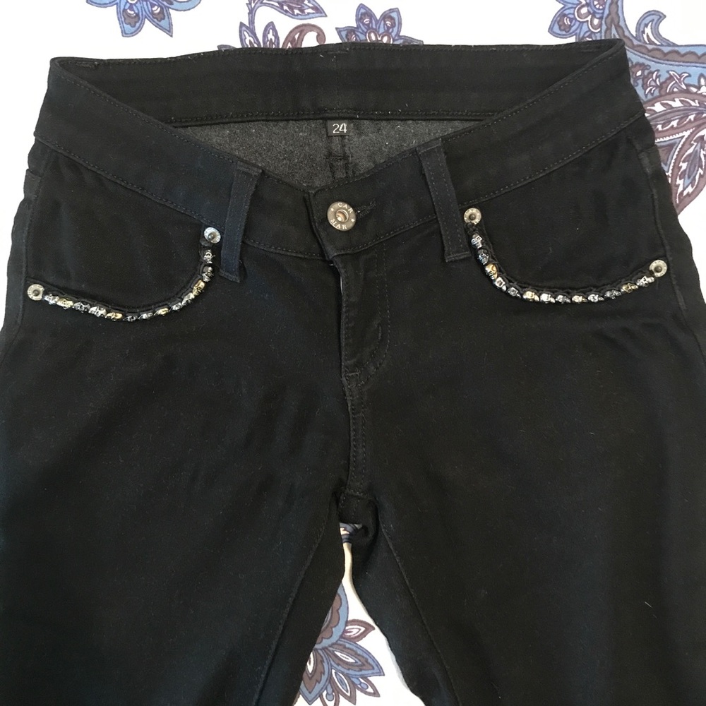 Carmar Skull Accent Front pocket jeggings