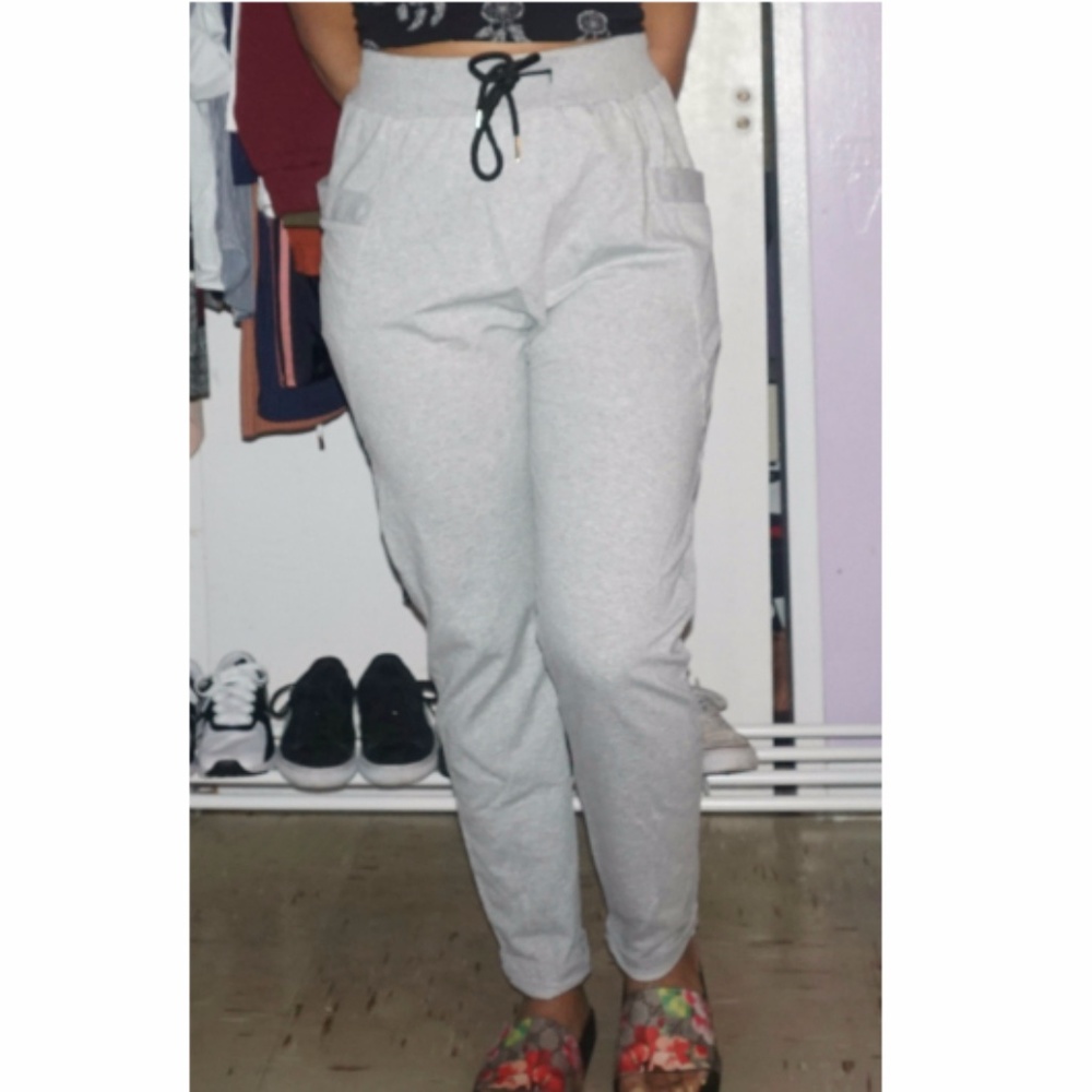 French Terry drop waist pant