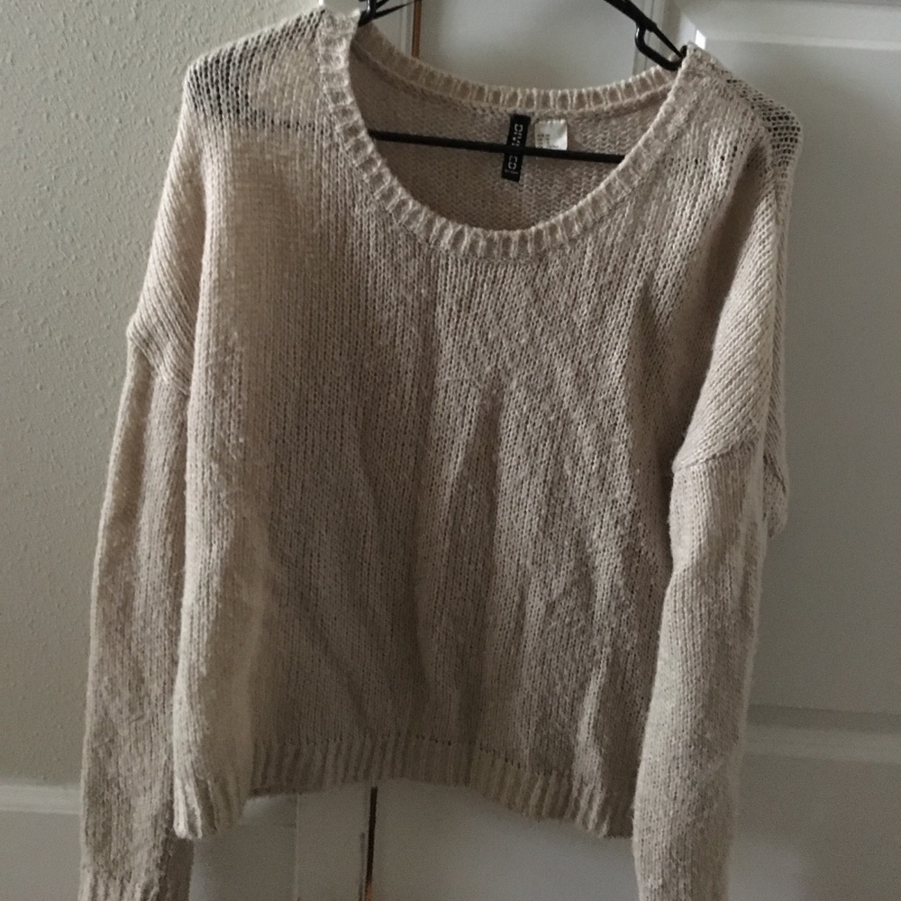Beige knit sweater