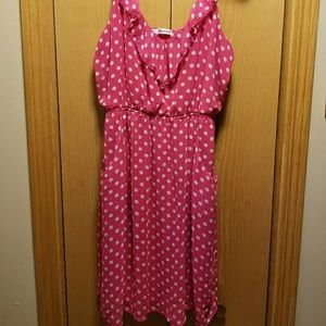 Pink w/white polka dots dress from Maurices. Size2