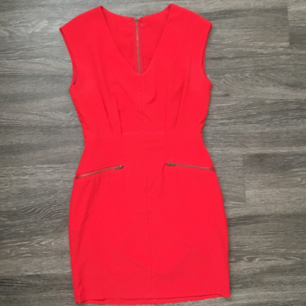 Red work dress