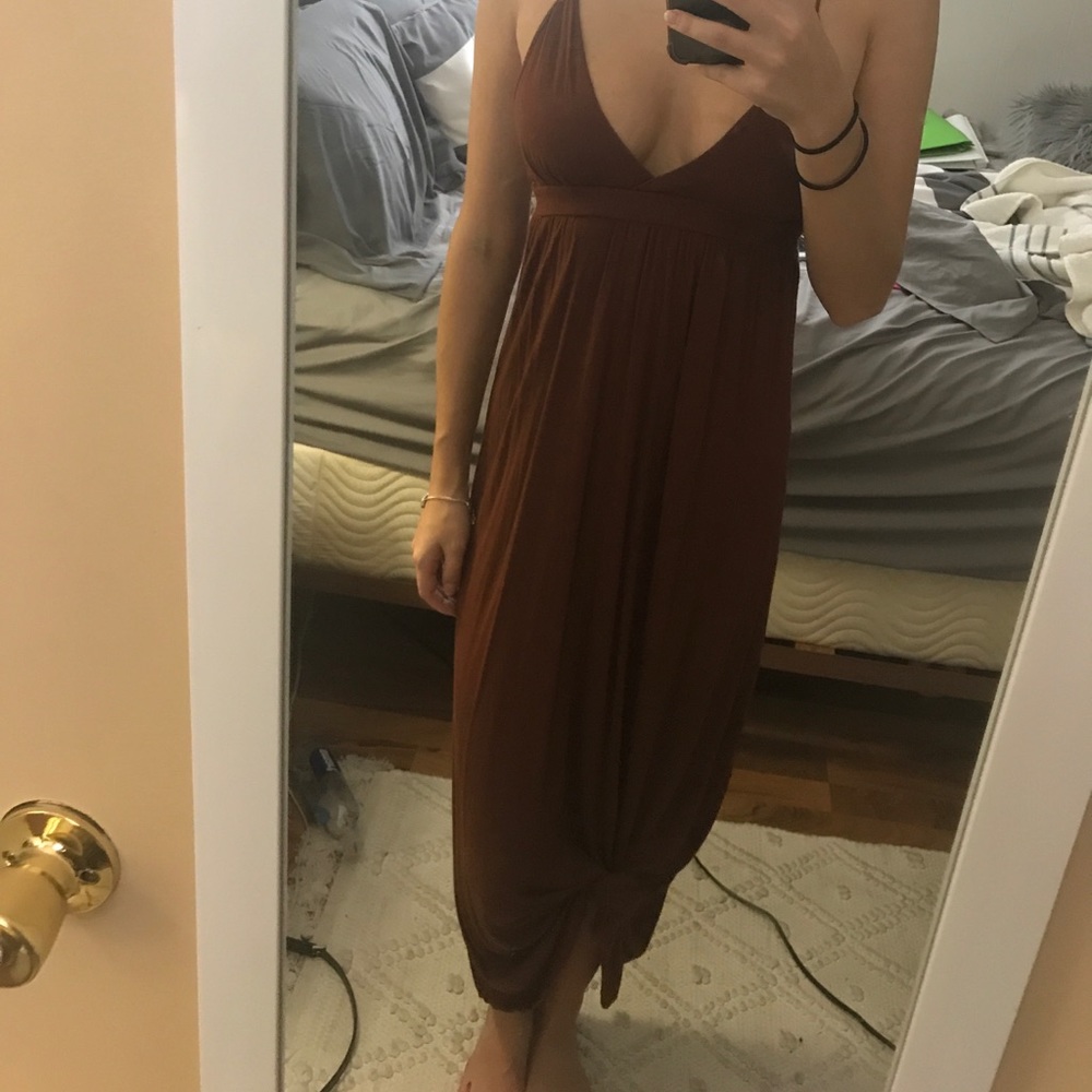 Deep-V Maxi Dress