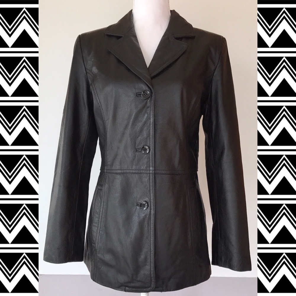 Colebrook & Co. Genuine Leather Black Jacket