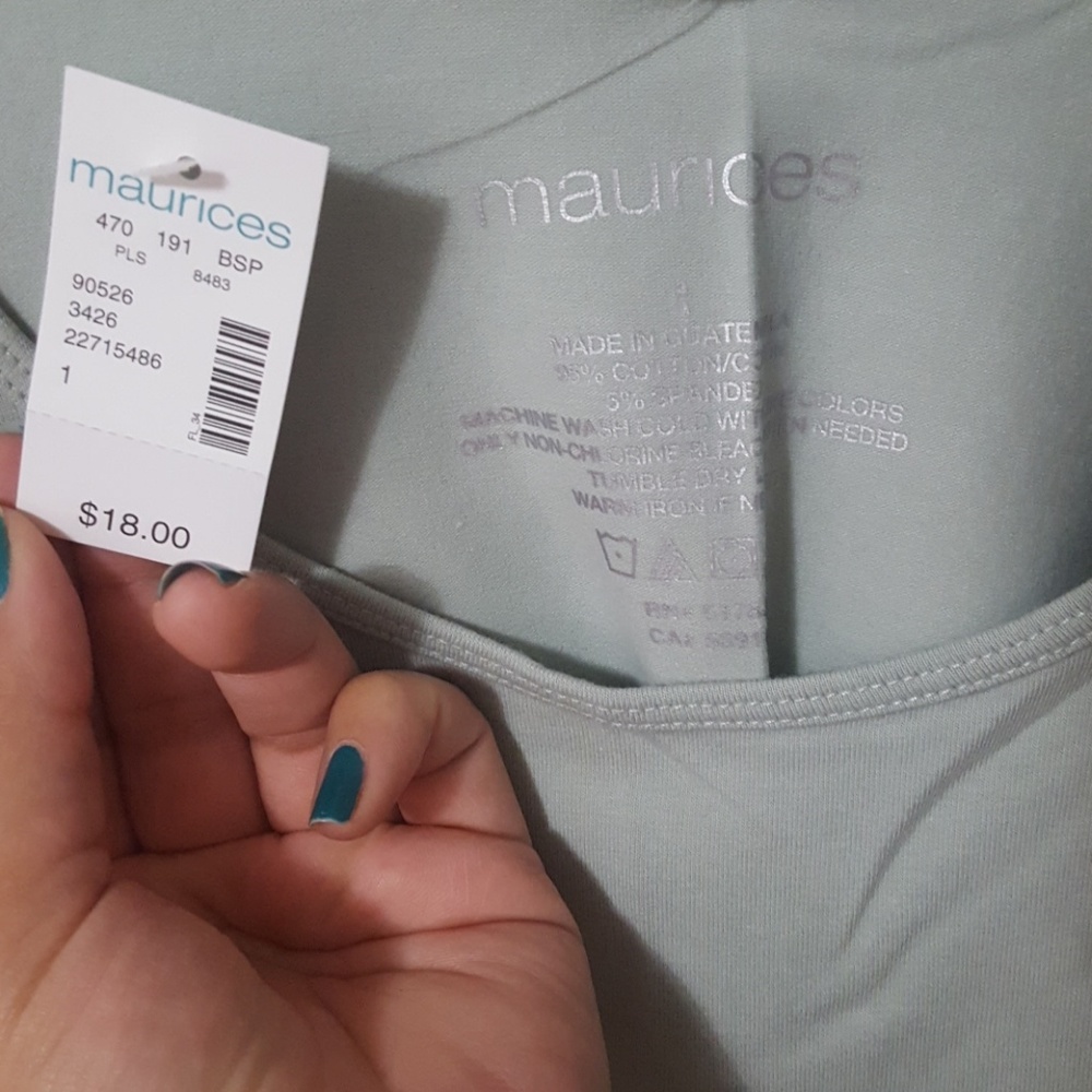 NWT Maurices Scoop Neck Tang Top - Picture 3 of 3