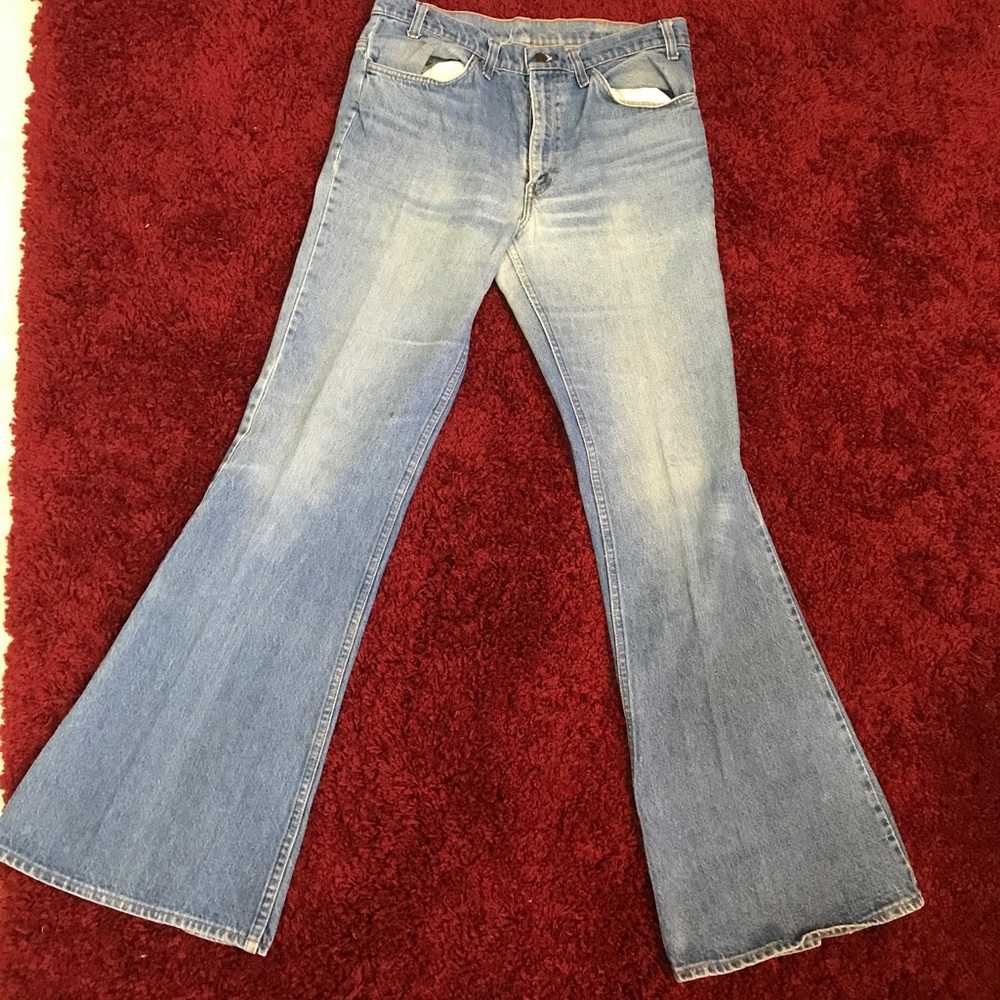 1970's Levi's Strauss high waisted bellbottoms.